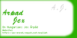arpad jex business card