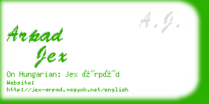 arpad jex business card